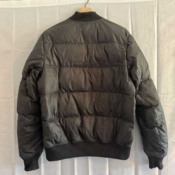 Nike Down Fill Bomber Jacket Twilight Marsh Black Coat - Picture 3 of 6